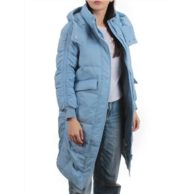 3064 BLUE Пуховик зимний женский (80% пух, 20% перо)