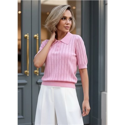 Джемпер-поло (вязаный трикотаж)