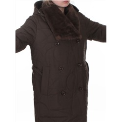 A617 BROWN Пальто зимнее женское (верблюжья шерсть, 120 гр. холлофайбер)