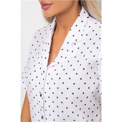 Костюм белый с шортами Пэгги №3