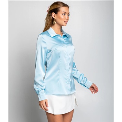 Блуза #ОКТ025022, голубой