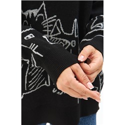 Женский удлиненный свитер оверсайз Happyfox