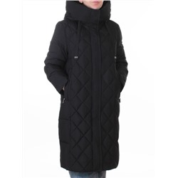 8353 BLACK Пальто зимнее женское (200 гр. холлофайбер)