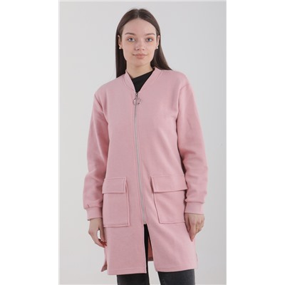 Кофта женская на молнии удлинённая 252997, размер M, L, XL