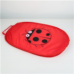 Корзина - сетка складная Доляна «Божья коровка», 32×32×52 см, красная