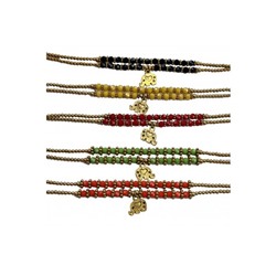 Браслет ручной работы с кулоном в виде слона (жёлтый) Handmade Bracelet with Elephant Pendant (Yellow)