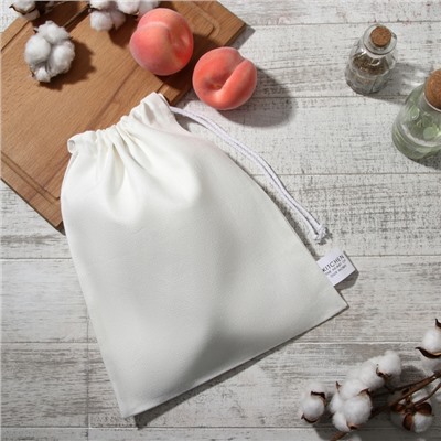 Мешочек текстильный «Этель» Home collection, 27×34 см, 100% лён, белый