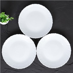 Тарелка плоская 190 мм десертная Классика белая  LHP-75 (WHITE)O30075CE (уп72) 735091