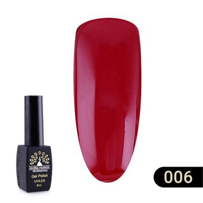 Гель лак Global Fashion BLACK ELITE 006, 8 мл