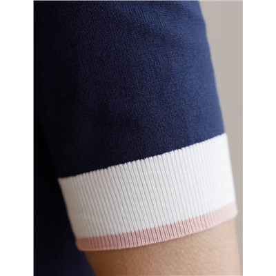 Джемпер с V-вырезом с коротким рукавом из вискозы