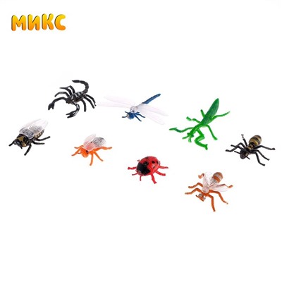 Набор животных «Насекомые», 8 фигурок, МИКС