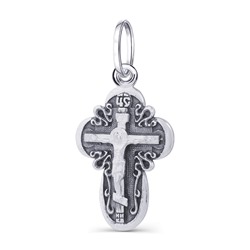 Крест из серебра литье частичное чернение