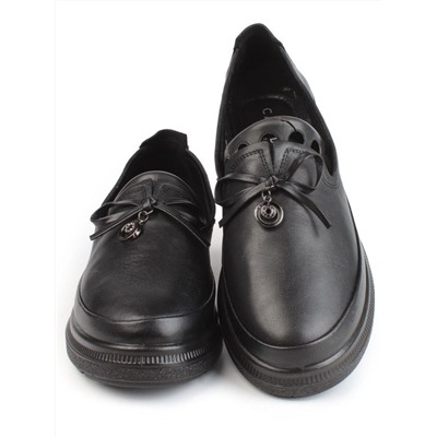03-5318 BLACK Полуботинки женские (натуральная кожа)