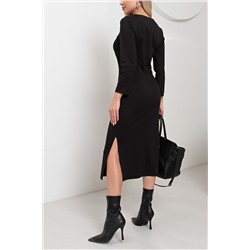 Платье трикотажное чёрное Эмили №1
