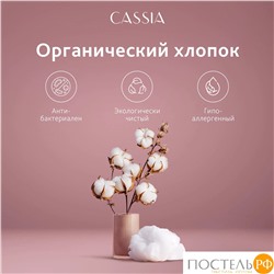 CASSIA АДЭМ КПБ 145х215-1/180х220-1/50х70-2, 4 пр., хл./сатин белый/коричневый