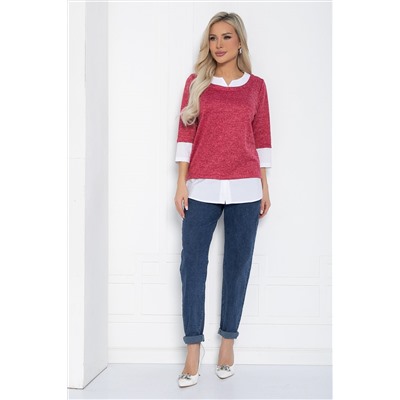 Джемпер Нежный акцент (коралловый) Б12617-4