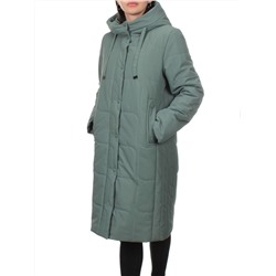 1133 GRAY/GREEN Пальто зимнее облегченное женское (холлофайбер 150 гр.)