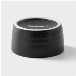 Соусник Magistro Pietra lunare, 80 мл, 6.8×3.7 см, фарфор, чёрный