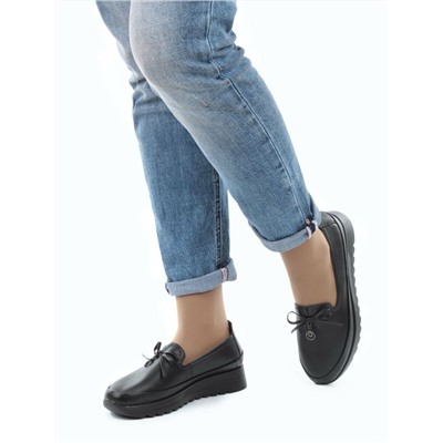 03-5302 BLACK Полуботинки женские (натуральная кожа)