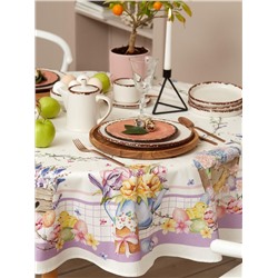 Скатерть Этель Spring easter d=214 см +/-3 см, 100% хлопок, саржа 190 г/м²