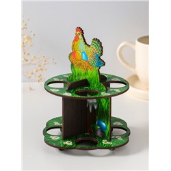 Подставка для 8 яиц в двух ярусах «Курочка ряба», 15.5×12.5 см