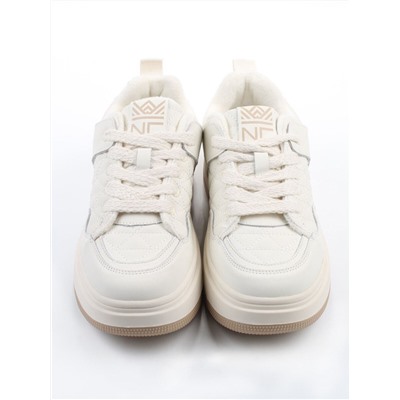 03-PDH336-1 MILK Кроссовки демисезонные женские (натуральная кожа, нубук)