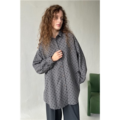 Рубашка женская  HUG077/12/Серый, черный