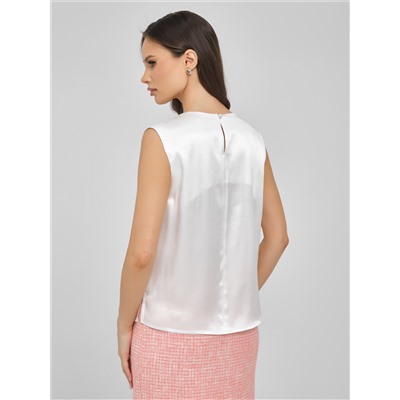Блузка со складками без рукавов