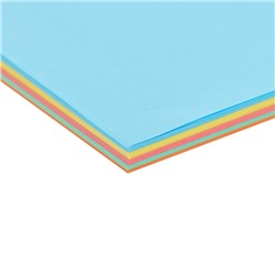 Бумага цветная Calligrata, А4, 100 листов, 5 цветов, умеренный интенсив, 80 г/м²