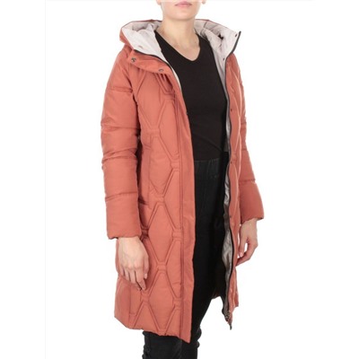 2158  TERRACOTTA Пальто зимнее облегченное  женское YINGPENG (150 гр. холлофайбер)