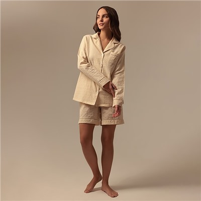 Сорочка ночная женская SL HOME Basic, бежевая