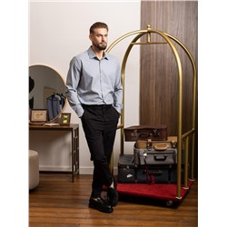 008J Мужская рубашка JenTa светло-серая