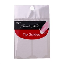 Kristaller Трафареты для французского маникюра широкие / French Nail, белый