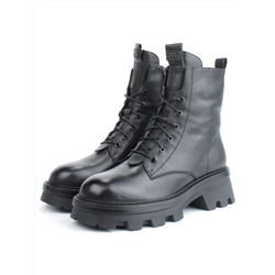 04-M3-2170 BLACK Ботинки зимние женские (натуральная кожа, натуральный мех)