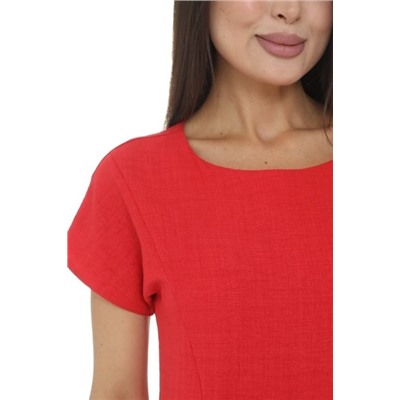 Платье летнее красное с карманом