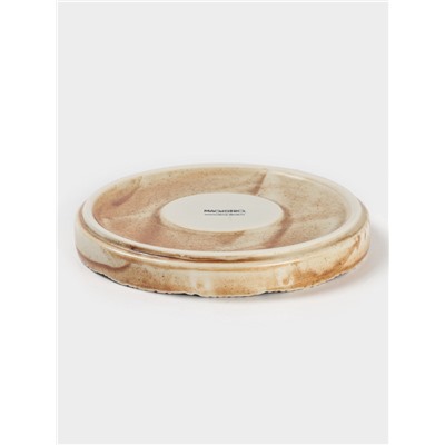 Блюдце Magistro Organic brown, d=14 см, универсальное, фарфор, бежевое