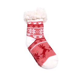 30765 Носки детские утепленные со стопперами розовый/24