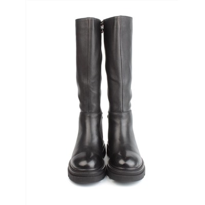 02-FK888-1M BLACK Сапоги зимние женские (натуральная кожа, байка, натуральный мех)