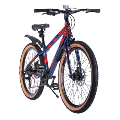 Велосипед 24" рама 13" 8sp COMIRON REBEL ригид сине-красный