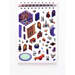 Блокнот-румбокс, А5, локации 20 л., наклейки 20 л., антистресс