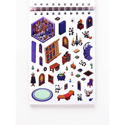 Блокнот-румбокс, А5, локации 20 л., наклейки 20 л., антистресс