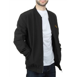 EM25056 BLACK Куртка-бомбер мужская демисезонная (100 гр. синтепон)