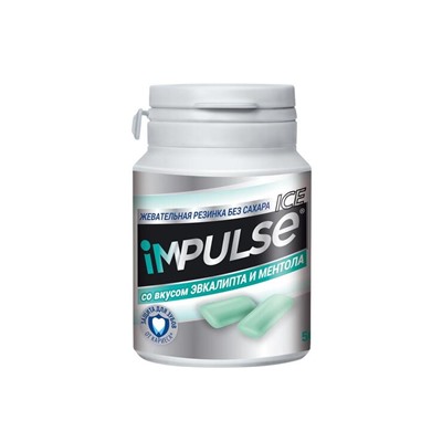 «Impulse ICE», жевательная резинка со вкусом эвкалипта и ментола, 56 г