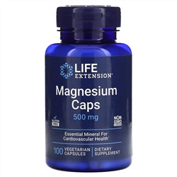 Life Extension, Магний в капсулах, 500 мг, 100 вегетарианских капсул
