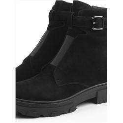 01-E2014B-497B BLACK Ботинки демисезонные женские (натуральная замша)