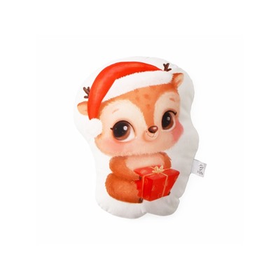 Подушка декоративная новогодняя «Этель. Оленёнок», 27×35 см, велюр