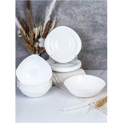 Столовый набор 13 предметов квадратный  Sq13 857595 (WHITE) (уп 2) большая суповая тарелка