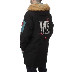 22067 BLACK GREEN Куртка мужская зимняя облегченная (150 гр. холлофайбер)