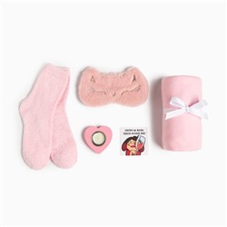 Набор подарочный новогодний «Этель. Планы на Новый Год»: плед, маска, подсвечник, открытка, носки