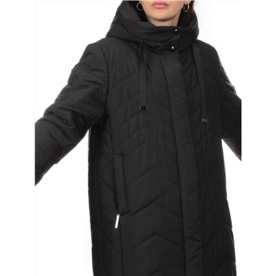 1135 BLACK Пальто зимнее облегченное женское (холлофайбер 150 гр.)